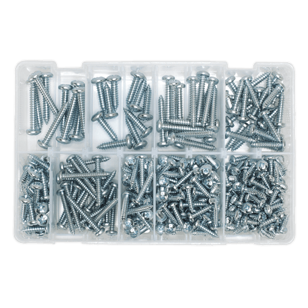 Self Tapping Screw Assortment 305pc Pan Head Pozi Zinc DIN 7981CZ : Model No.AB064STPP