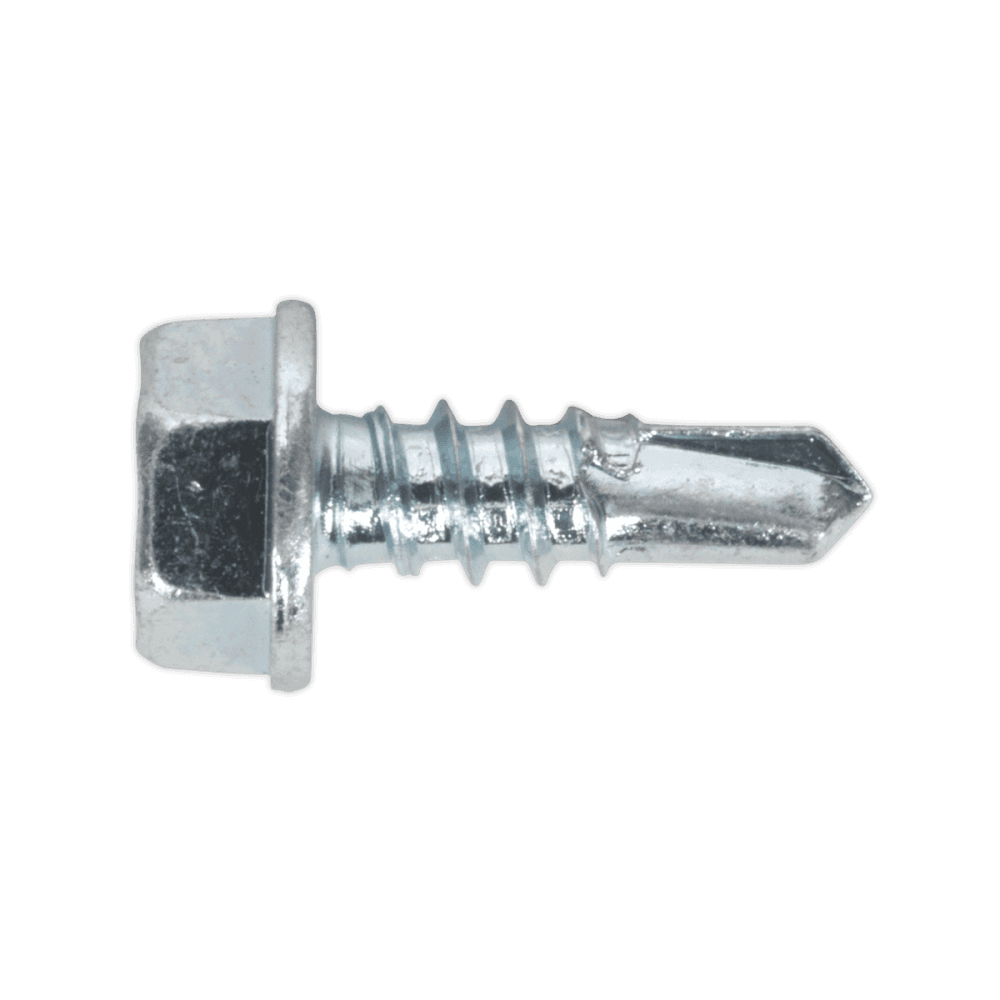 Self Drilling Screw 4.2 x 13mm Hex Head Zinc DIN 7504K Pack of 100 : Model No.SDHX4213