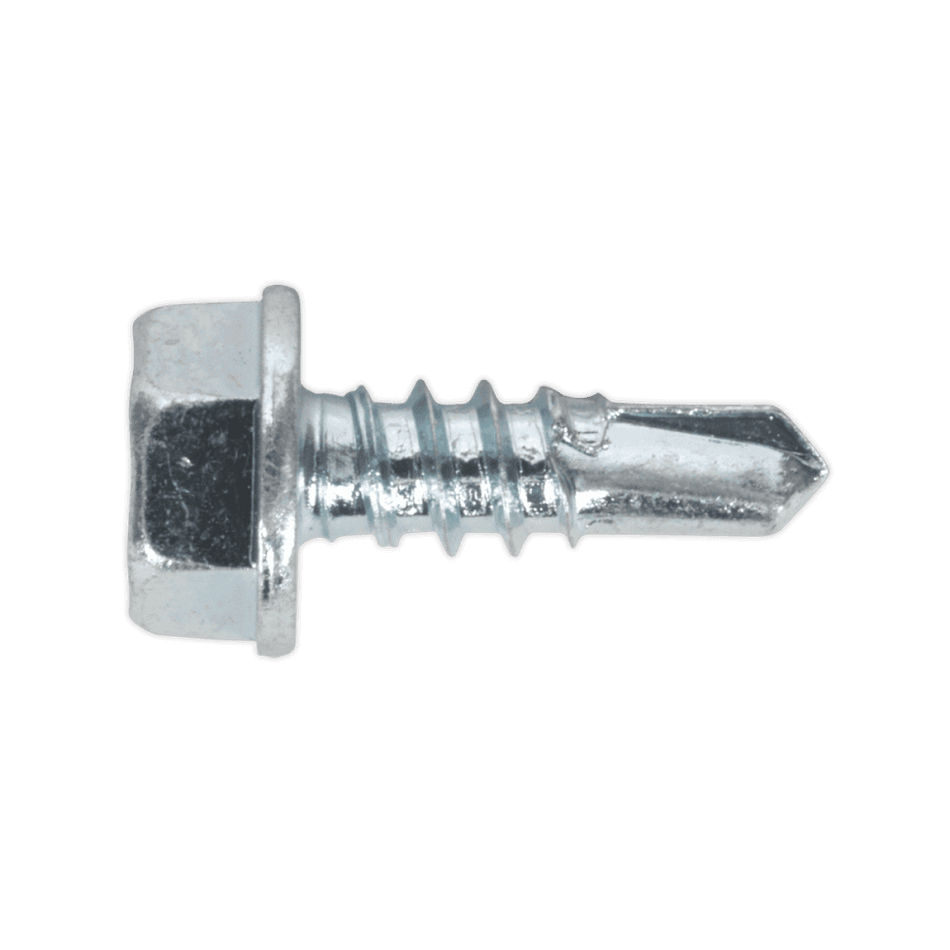 Self Drilling Screw 4.2 x 13mm Hex Head Zinc DIN 7504K Pack of 100 : Model No.SDHX4213