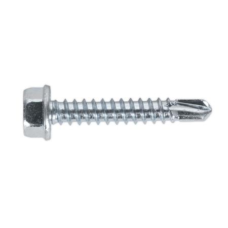 Self Drilling Screw 4.2 x 25mm Hex Head Zinc DIN 7504K Pack of 100 : Model No.SDHX4225