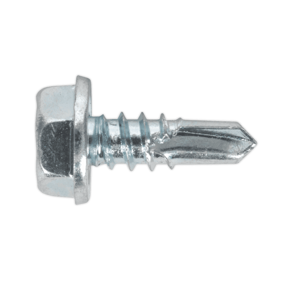 Self Drilling Screw 4.8 x 13mm Hex Head Zinc DIN 7504K Pack of 100 : Model No.SDHX4813