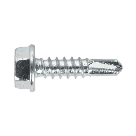 Self Drilling Screw 4.8 x 19mm Hex Head Zinc DIN 7504K Pack of 100 : Model No.SDHX4819