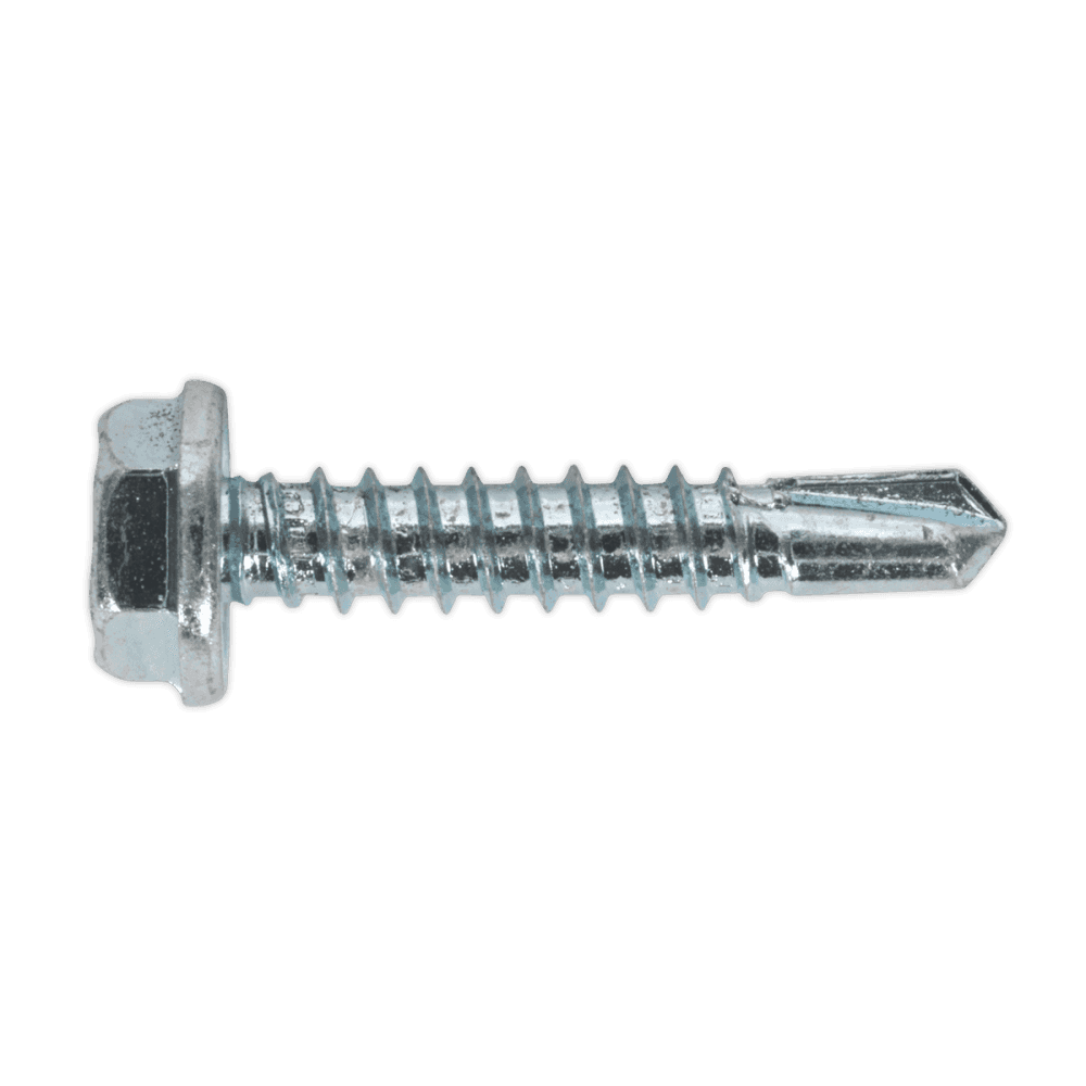 Self Drilling Screw 4.8 x 25mm Hex Head Zinc DIN 7504K Pack of 100 : Model No.SDHX4825