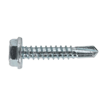 Self Drilling Screw 4.8 x 25mm Hex Head Zinc DIN 7504K Pack of 100 : Model No.SDHX4825