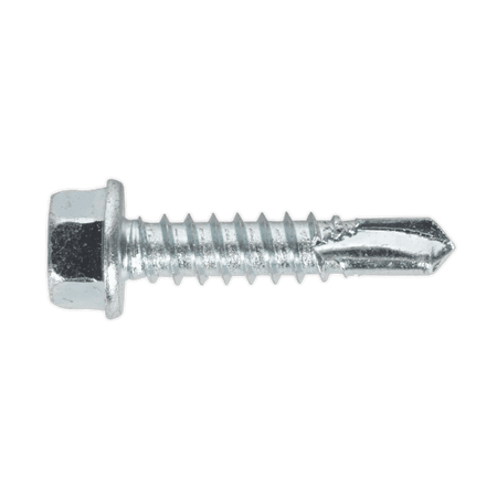 Self Drilling Screw 5.5 x 25mm Hex Head Zinc DIN 7504K Pack of 100 : Model No.SDHX5525