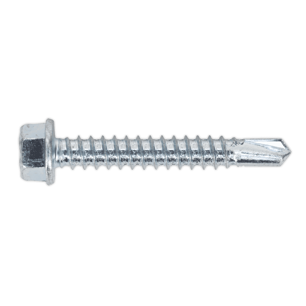 Self Drilling Screw 5.5 x 38mm Hex Head Zinc DIN 7504K Pack of 100 : Model No.SDHX5538