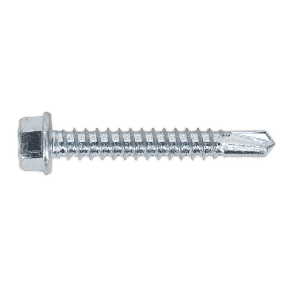 Self Drilling Screw 5.5 x 38mm Hex Head Zinc DIN 7504K Pack of 100 : Model No.SDHX5538