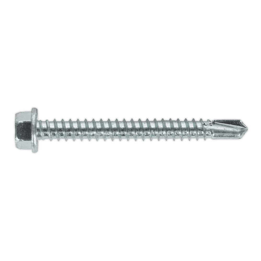 Self Drilling Screw 5.5 x 50mm Hex Head Zinc DIN 7504K Pack of 100 : Model No.SDHX5550