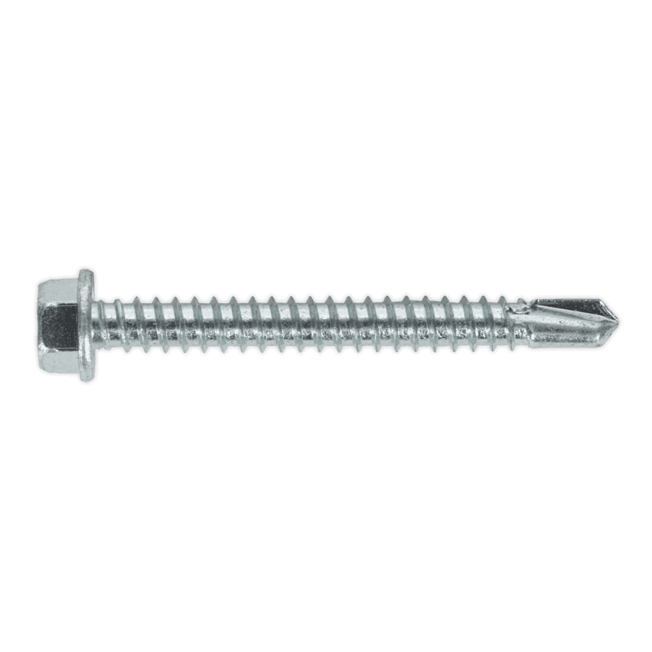 Self Drilling Screw 5.5 x 50mm Hex Head Zinc DIN 7504K Pack of 100 : Model No.SDHX5550
