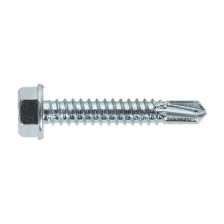 Self Drilling Screw 6.3 x 38mm Hex Head Zinc DIN 7504K Pack of 100 : Model No.SDHX6338