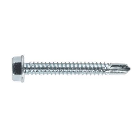 Self Drilling Screw 6.3 x 50mm Hex Head Zinc DIN 7504K Pack of 100 : Model No.SDHX6350
