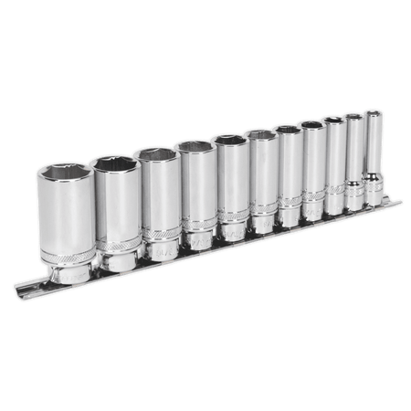 Socket Set 11pc 3/8"Sq Drive Deep Lock-On 6pt Imperial : Model No.AK2743