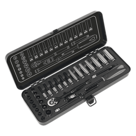 Premier Black Socket Set 1/4"Sq Drive 32pc : Model No.AK7970