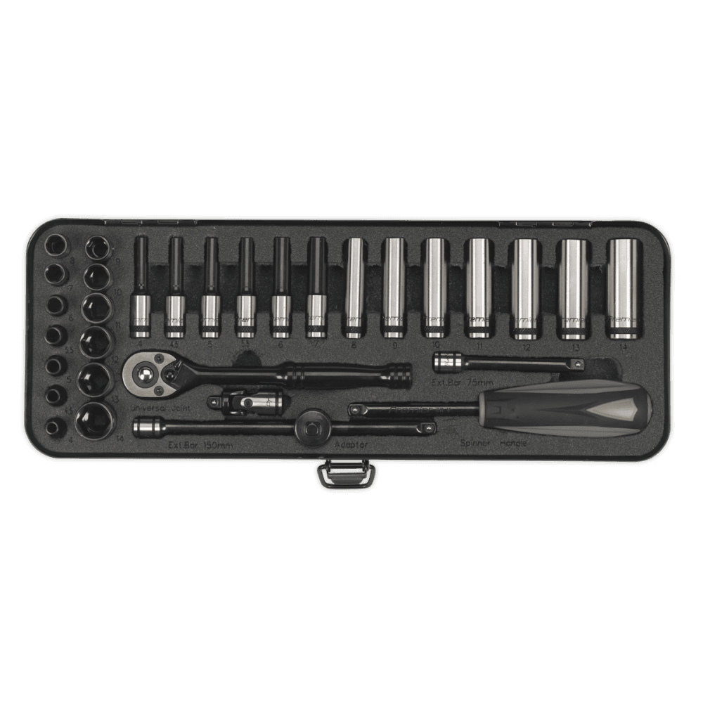 Premier Black Socket Set 1/4"Sq Drive 32pc : Model No.AK7970