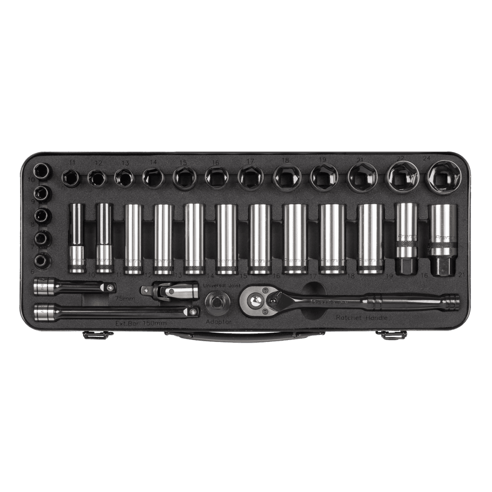 Premier Black Socket Set 3/8"Sq Drive 34pc : Model No.AK7971