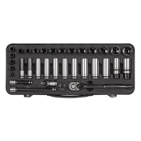 Premier Black Socket Set 3/8"Sq Drive 34pc : Model No.AK7971