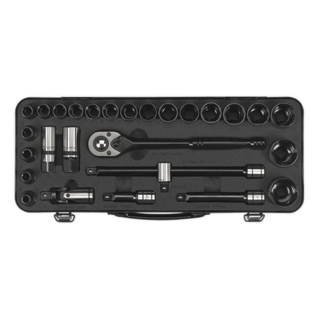 Premier Black Socket Set 1/2"Sq Drive 28pc : Model No.AK7972