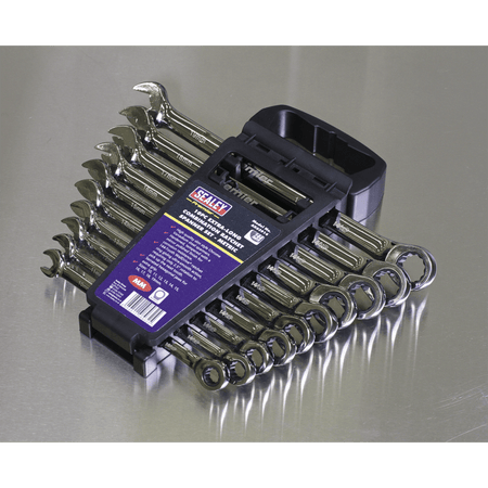 Combination Ratchet Spanner Set 10pc Extra-Long Metric : Model No.AK63914