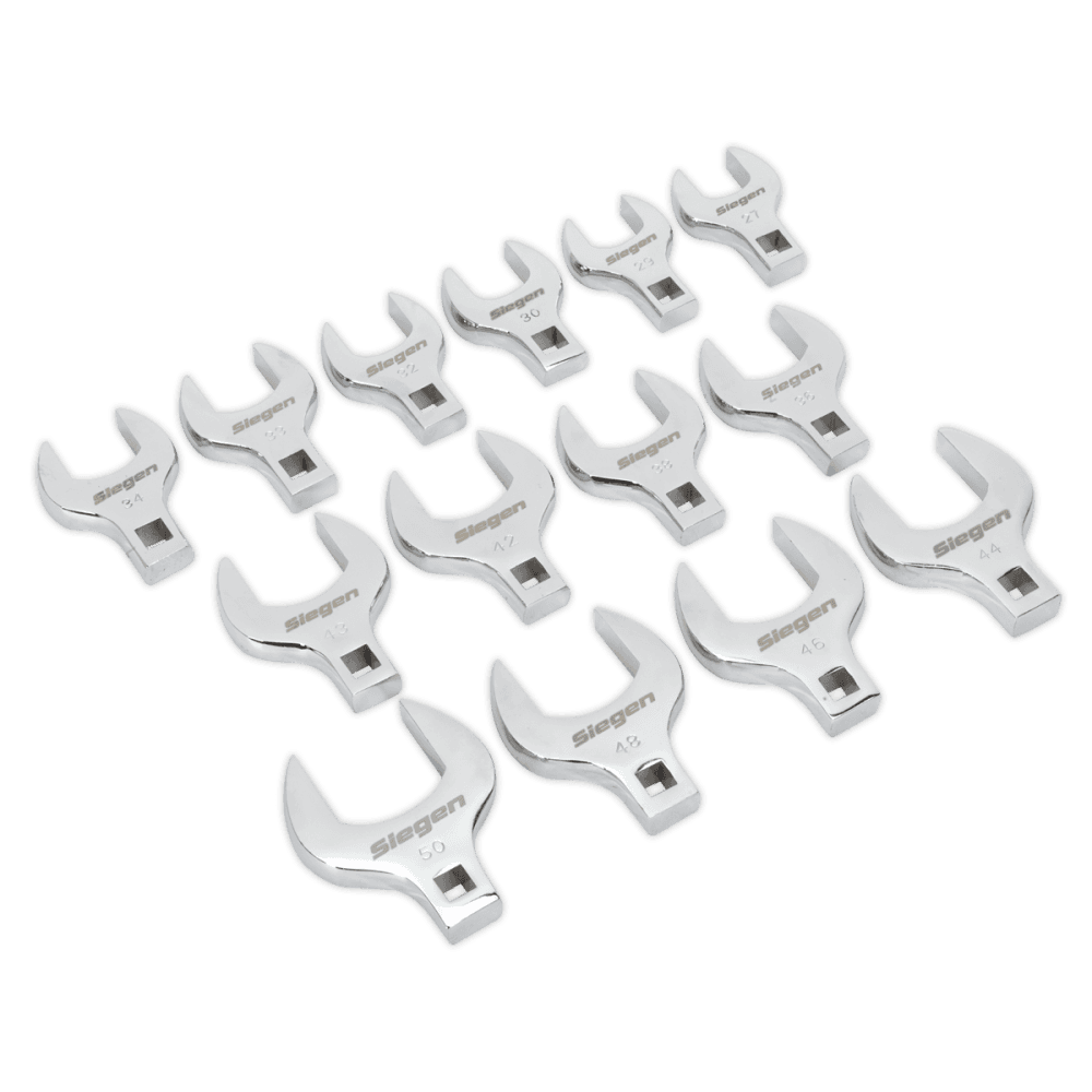 Crow's Foot Open End Spanner Set 14pc 1/2"Sq Drive Metric : Model No.S01109