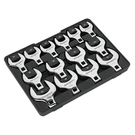 Crow's Foot Open End Spanner Set 14pc 1/2"Sq Drive Metric : Model No.S01109
