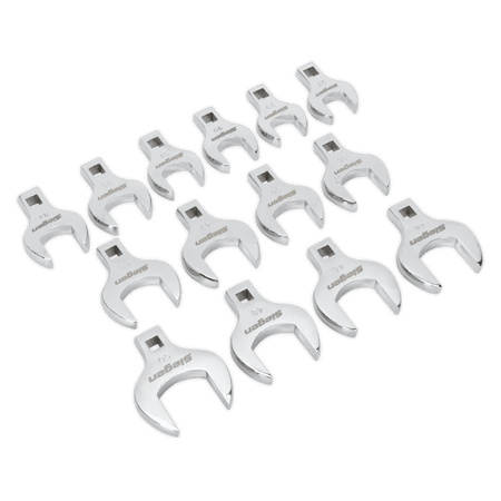 Crow's Foot Open End Spanner Set 14pc 1/2"Sq Drive Metric : Model No.S01109