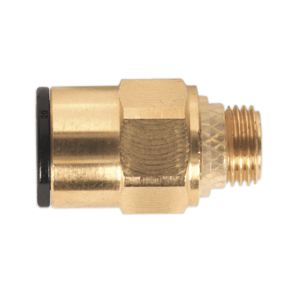 Brass SuperThread Straight Adaptor 8mm x 1/8"BSP Pack of 2 : Model No.JGBC818