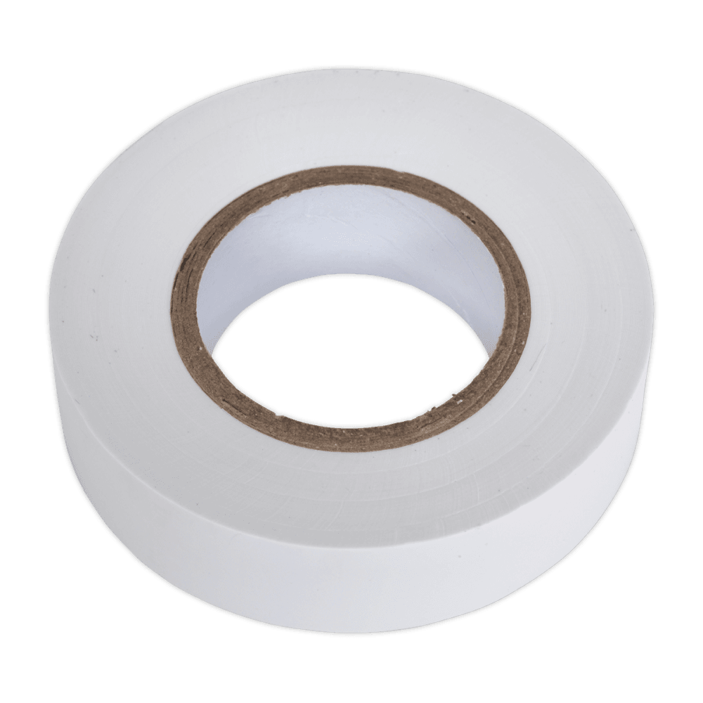 PVC Insulating Tape 19mm x 20mtr White Pack of 10 : Model No.ITWHT10