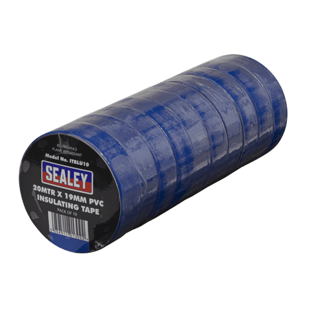PVC Insulating Tape 19mm x 20mtr Blue Pack of 10 : Model No.ITBLU10