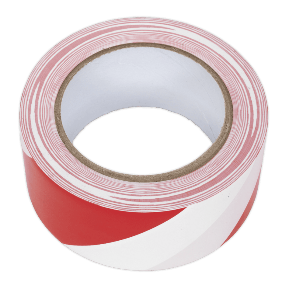 Hazard Warning Tape 50mm x 33mtr Red/White : Model No.HWTRW