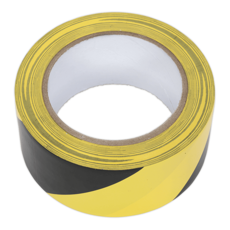 Hazard Warning Tape 50mm x 33mtr Black/Yellow : Model No.HWTBY