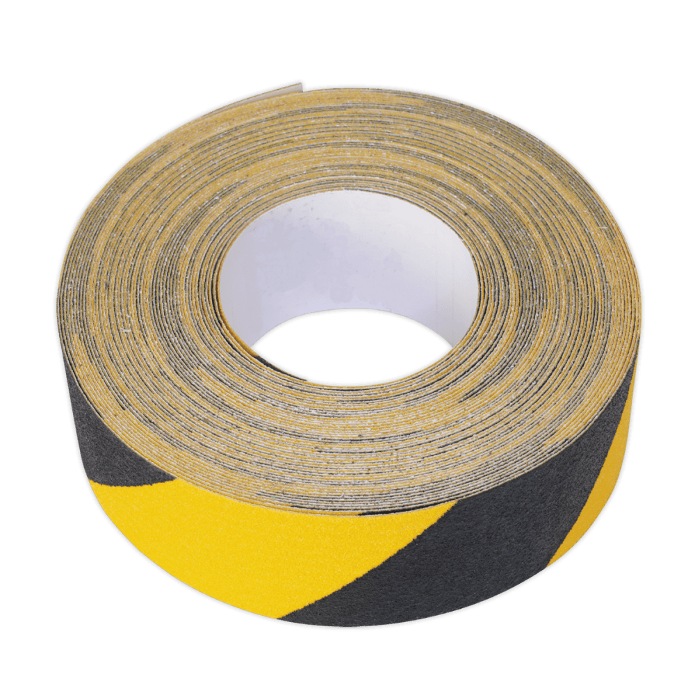 Anti-Slip Tape Self-Adhesive Black Yellow 50mm x 18mtr : Model No.ANTBY18
