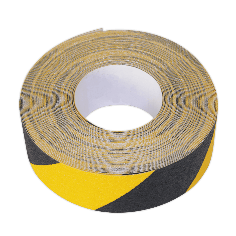 Anti-Slip Tape Self-Adhesive Black Yellow 50mm x 18mtr : Model No.ANTBY18