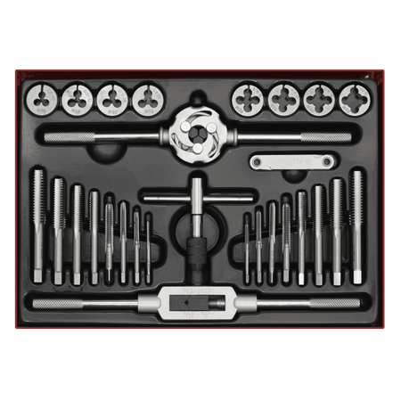 Tap & Die Set 28pc Split Dies Imperial BSW : Model No.AK3028BSW