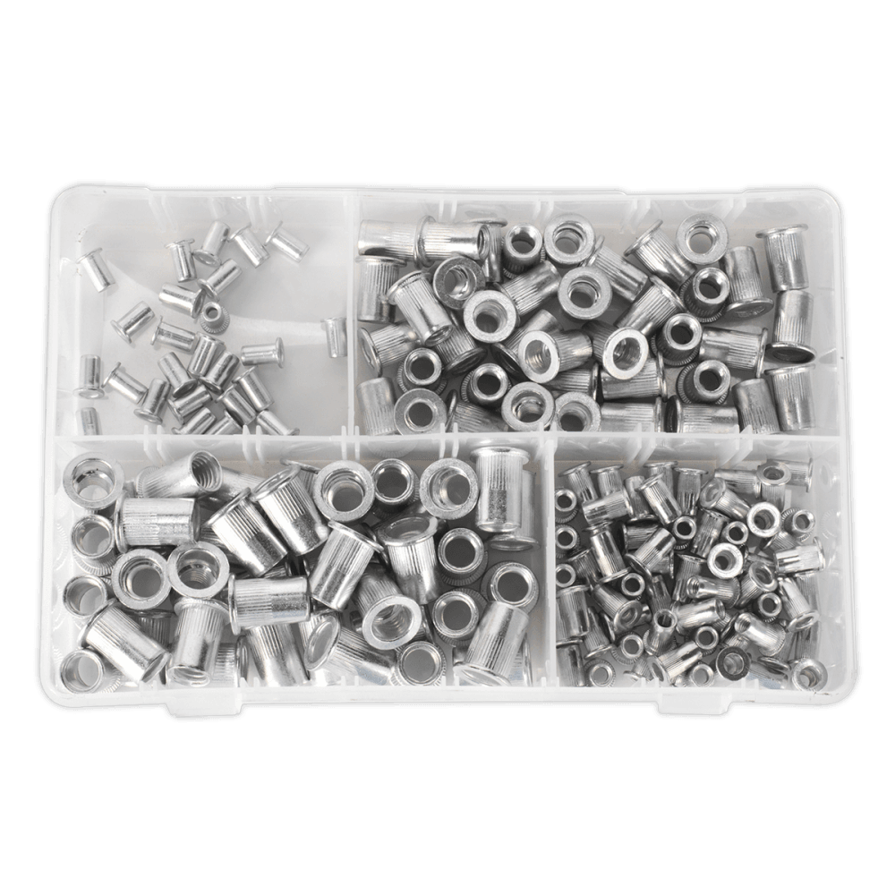Threaded Insert (Rivet Nut) Assortment 200pc M4-M8 Splined Metric : Model No.AB073TI