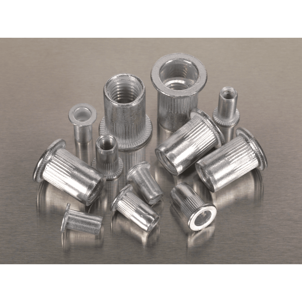 Threaded Insert (Rivet Nut) Assortment 200pc M4-M8 Splined Metric : Model No.AB073TI
