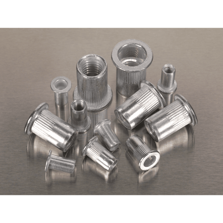 Threaded Insert (Rivet Nut) Assortment 200pc M4-M8 Splined Metric : Model No.AB073TI