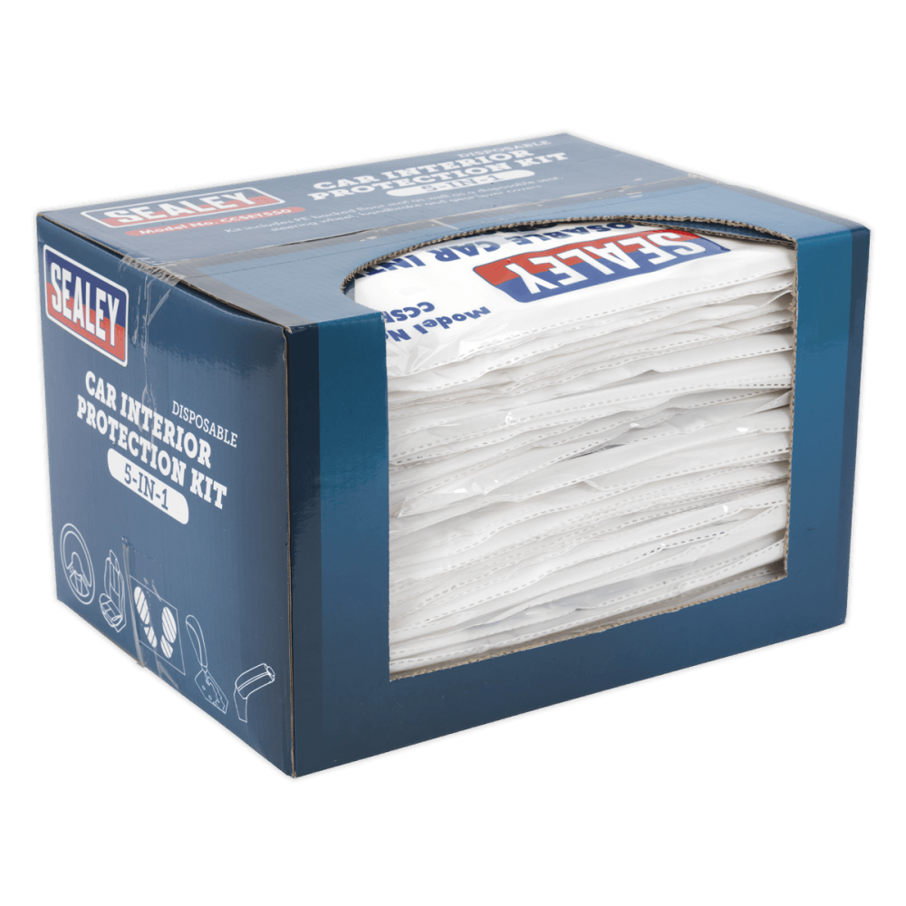 5-in-1 Disposable Car Interior Protection Kit Box of 50 : Model No.CCSET550