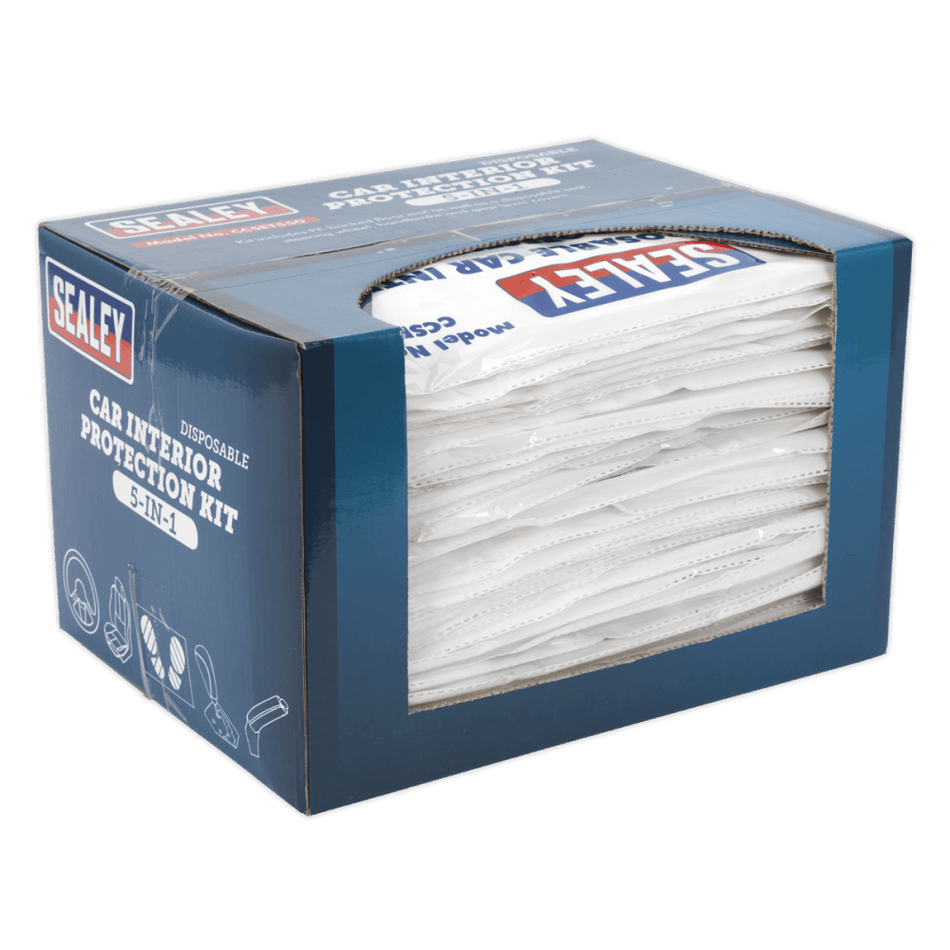5-in-1 Disposable Car Interior Protection Kit Box of 50 : Model No.CCSET550