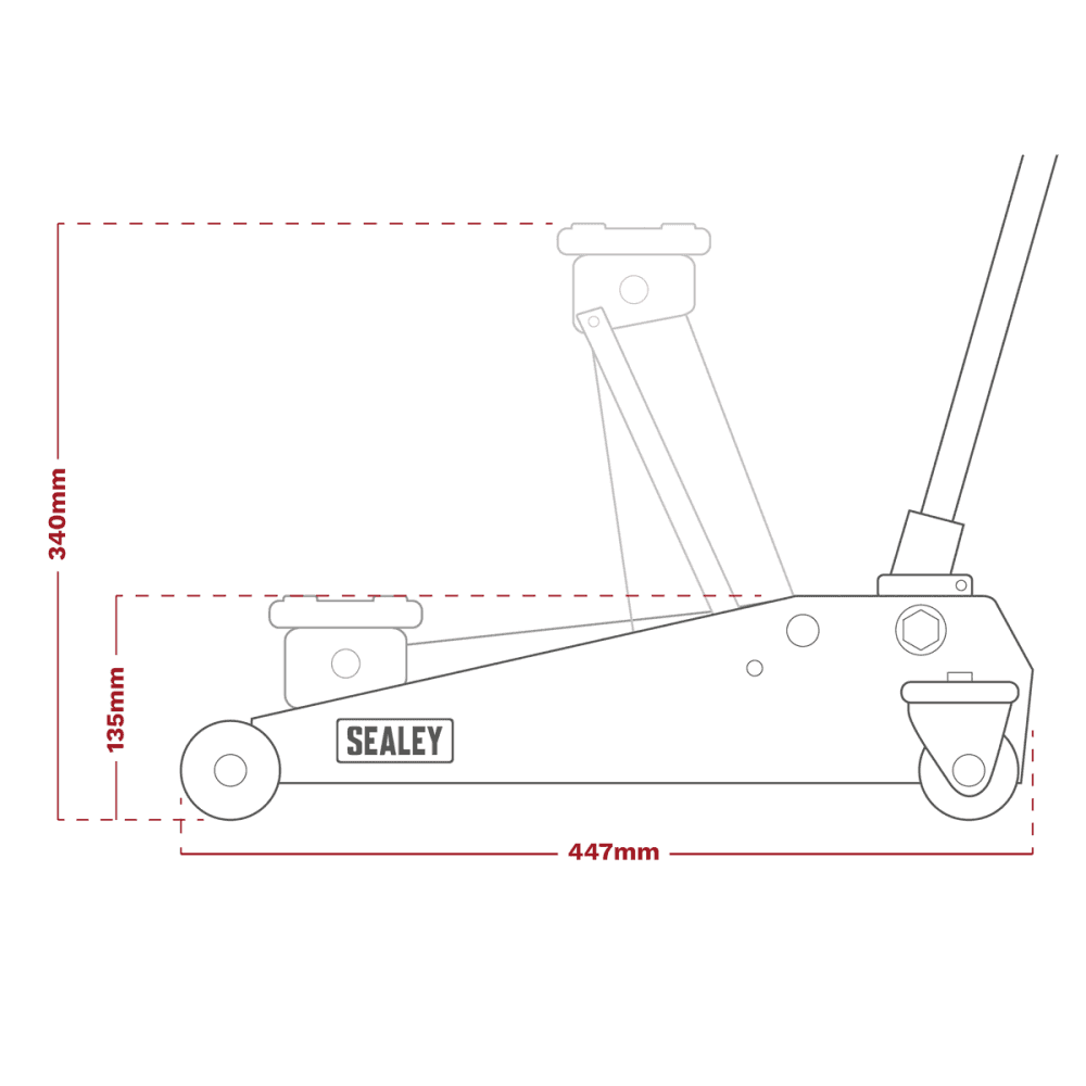 Lifting Kit (Inc Jack, Axle Stands, Creeper, Chocks & Wrench) 2 Tonne 5pc : Model No.JKIT01
