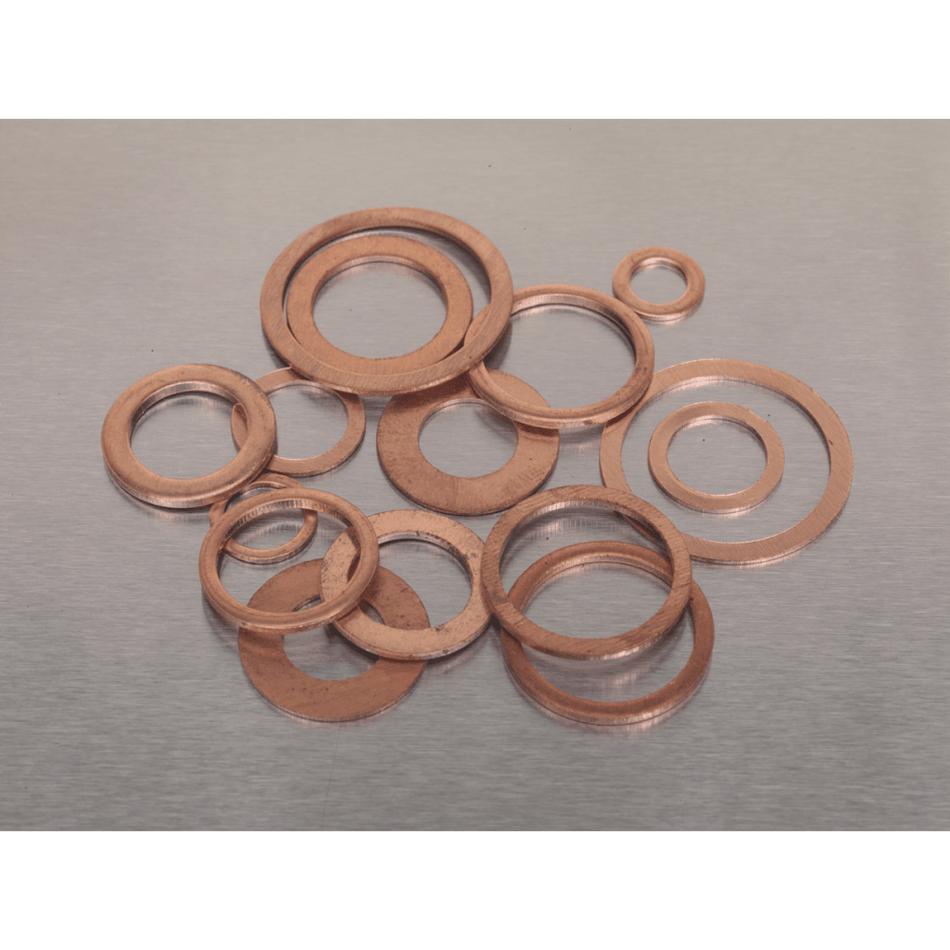 Diesel Injector Copper Washer Assortment 250pc - Metric : Model No.AB027CW