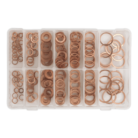 Diesel Injector Copper Washer Assortment 250pc - Metric : Model No.AB027CW