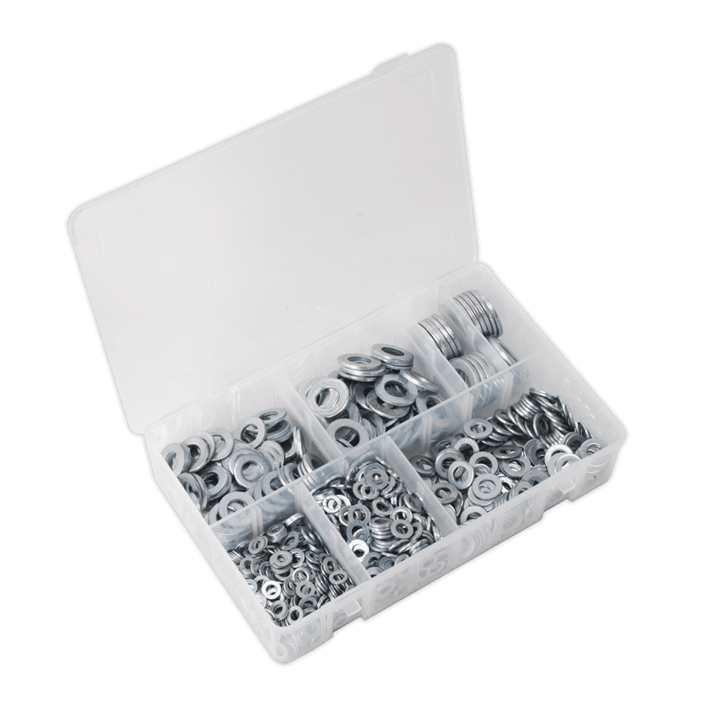 Flat Washer Assortment 1070pc M5-M16 Form A Metric DIN 125 : Model No.AB055WA