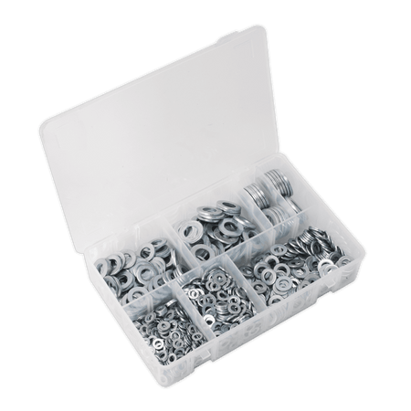 Flat Washer Assortment 1070pc M5-M16 Form A Metric DIN 125 : Model No.AB055WA