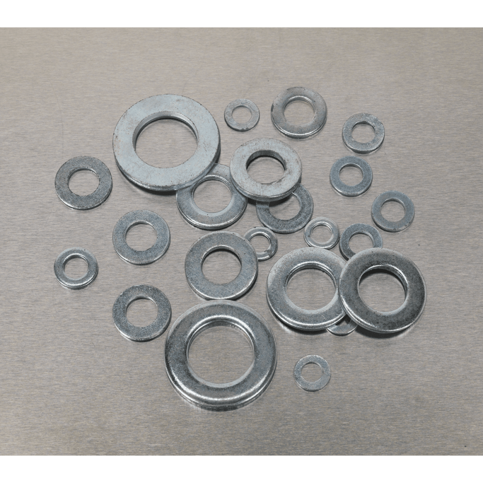 Flat Washer Assortment 1070pc M5-M16 Form A Metric DIN 125 : Model No.AB055WA