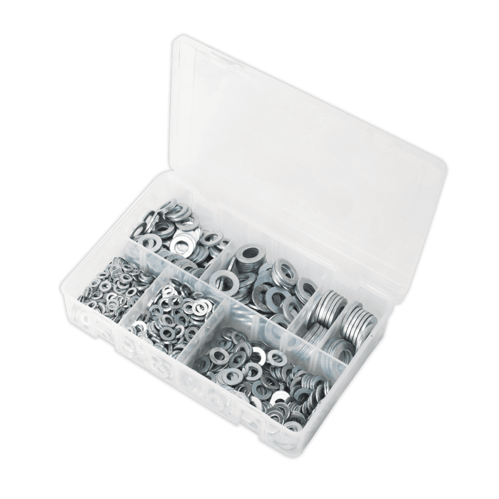 Flat Washer Assortment 1070pc M5-M16 Form A Metric DIN 125 : Model No.AB055WA