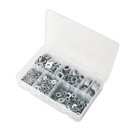 Flat Washer Assortment 1070pc M5-M16 Form A Metric DIN 125 : Model No.AB055WA
