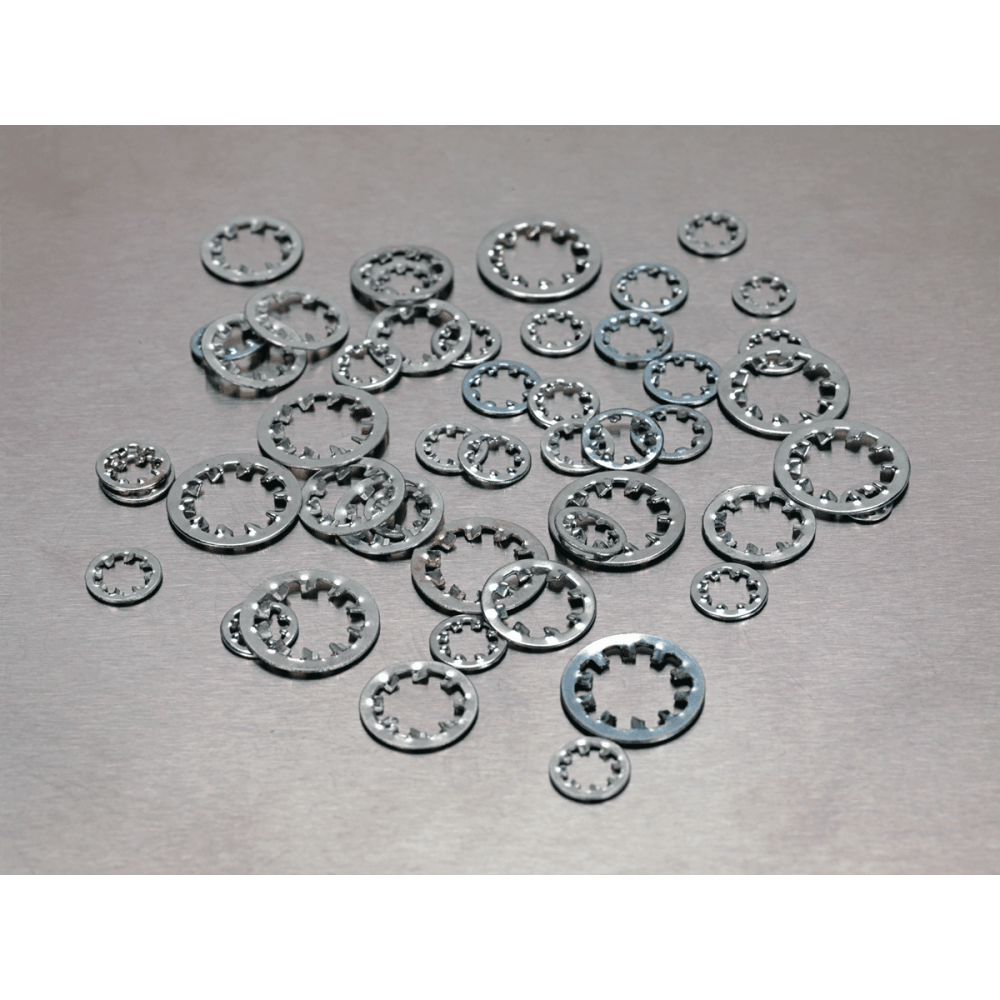 Lock Washer Assortment 1000pc Serrated Internal M5-M10 Metric DIN 6798J : Model No.AB057LW