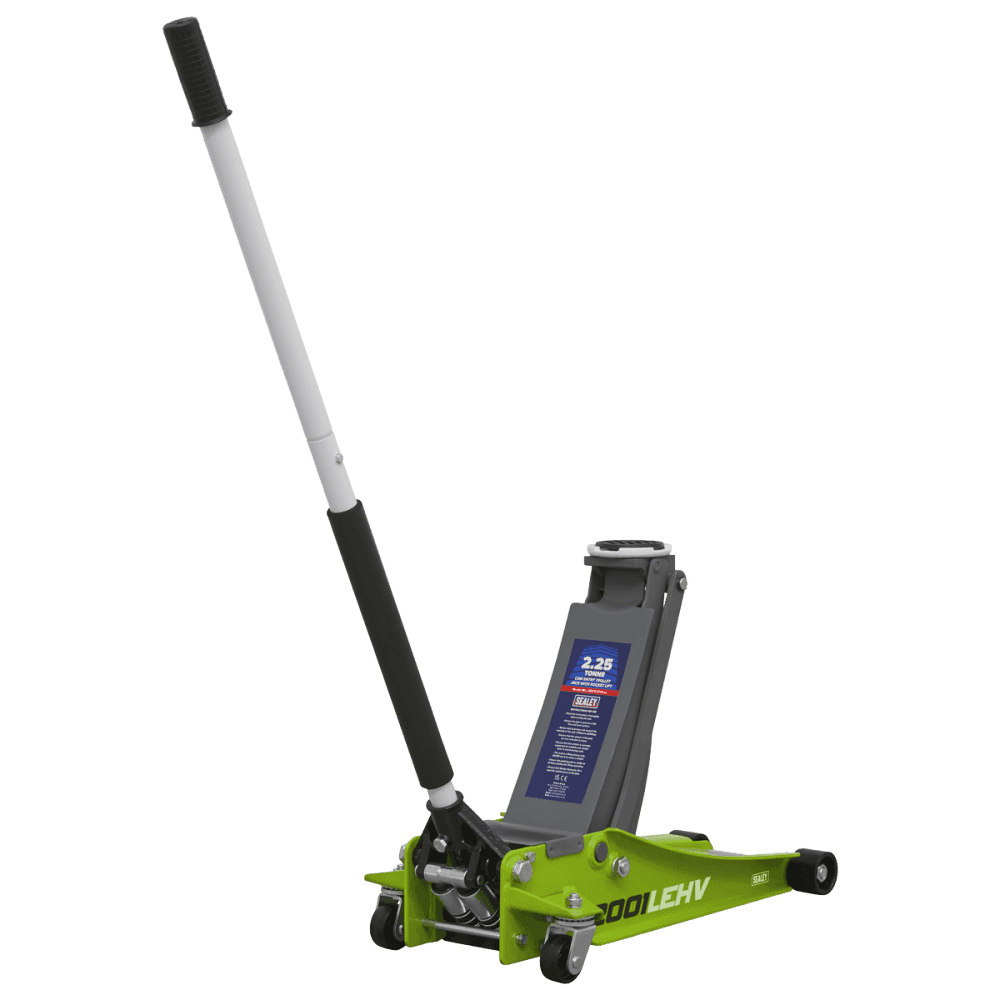 Trolley Jack 2tonne Low Entry Rocket Lift Hi-Vis Green Model No.-21717