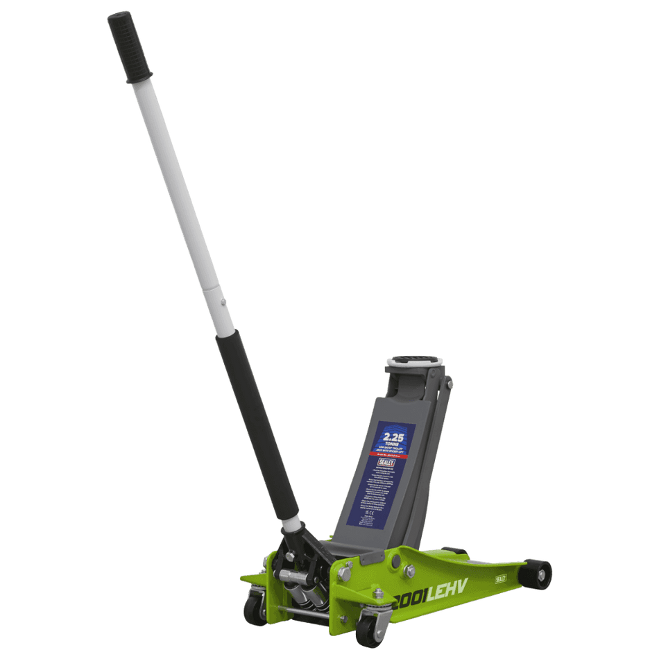 Trolley Jack 2tonne Low Entry Rocket Lift Hi-Vis Green Model No.-21717