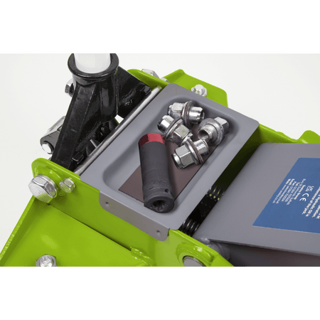 Trolley Jack 2tonne Low Entry Rocket Lift Hi-Vis Green Model No.-21717